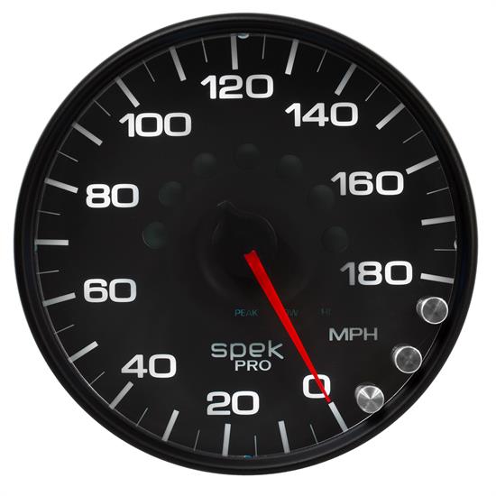 Auto Meter P23032 Spek-Pro Speedometer, 5, 0-180 MPH, Domed Lens