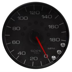 Auto Meter P23032 Spek-Pro Speedometer, 5, 0-180 MPH, Domed Lens