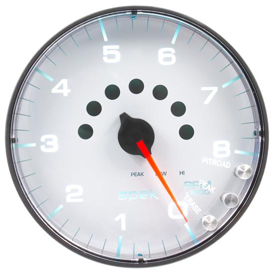 Auto Meter P238128 Spek-Pro Tachometer, 5, 0-8,000 RPM, Flat Lens