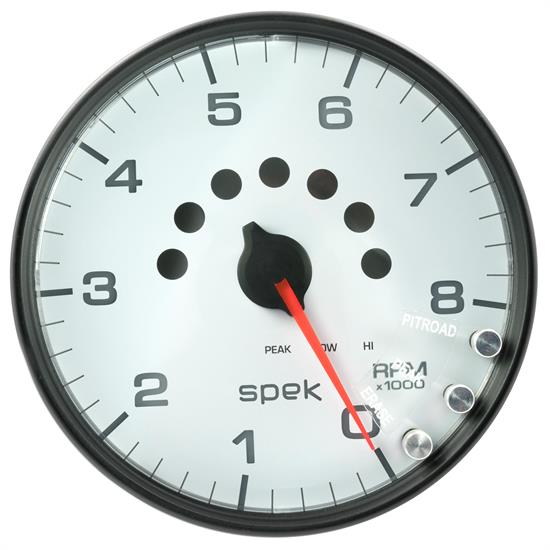 Auto Meter P23812 Spek-Pro Tachometer, 5, 0-8,000 RPM, Domed Lens