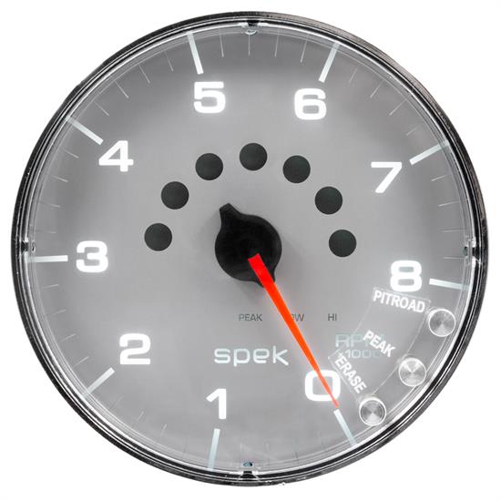 Auto Meter P238218 Spek-Pro Tachometer, 5, 0-8,000 RPM, Flat Lens