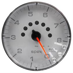 Auto Meter P238218 Spek-Pro Tachometer, 5, 0-8,000 RPM, Flat Lens