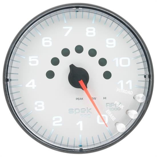 Auto Meter P23912 Spek-Pro Tachometer, 5, 0-11,000 RPM, Domed Lens