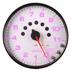 Auto Meter P23912 Spek-Pro Tachometer, 5, 0-11,000 RPM, Domed Lens