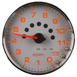 Auto Meter P23921 Spek-Pro Tachometer, 5, 0-11,000 RPM, Domed Lens