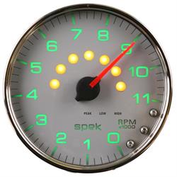 Auto Meter P23921 Spek-Pro Tachometer, 5, 0-11,000 RPM, Domed Lens