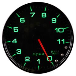 Auto Meter P23932 Spek-Pro Tachometer, 5, 0-11,000 RPM, Domed Lens