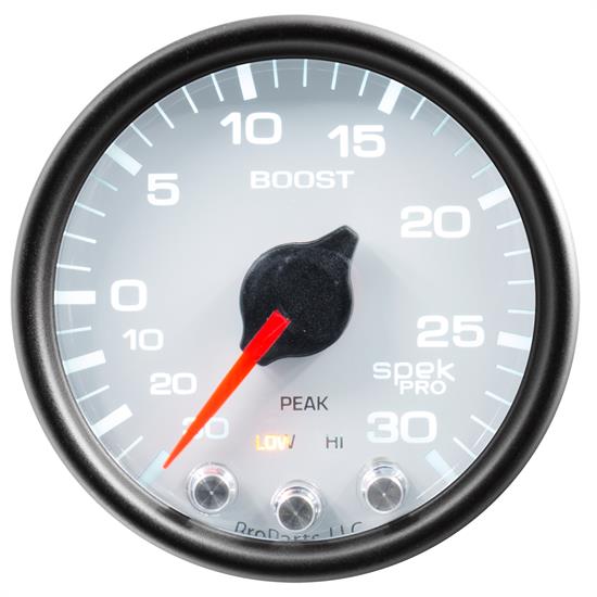 Auto Meter P30212 Spek-Pro Boost/Vacuum Gauge, 2-1/16, 30 PSI, Domed