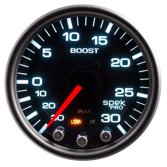 Auto Meter P30252 Spek-Pro Boost/Vacuum Gauge, 2-1/16, 37 PSI, Domed
