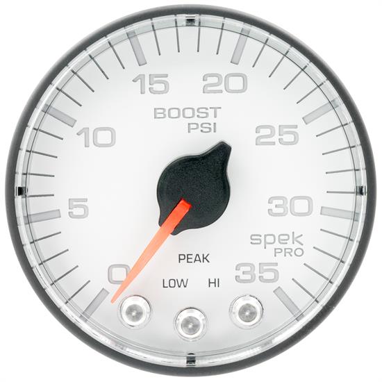 Auto Meter P303128 Spek-Pro Boost Gauge, 2-1/16, 0-35 PSI, Flat Lens