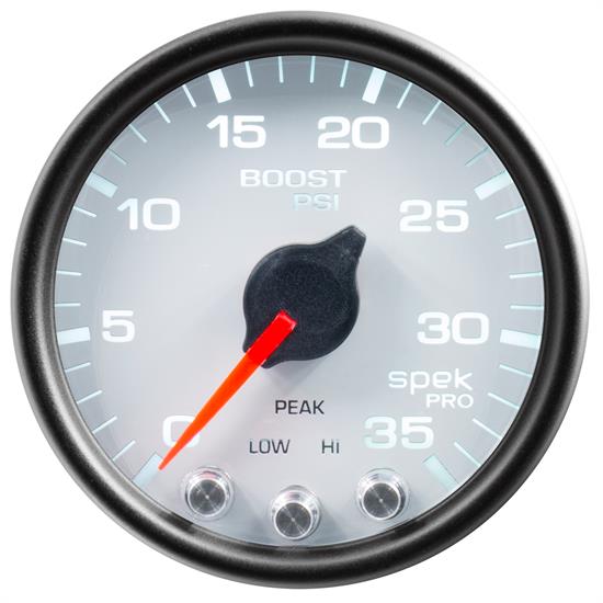 Auto Meter P30312 Spek-Pro Boost Gauge, 2-1/16, 0-35 PSI, Domed Lens