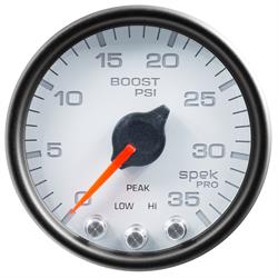 Auto Meter P30312 Spek-Pro Boost Gauge, 2-1/16, 0-35 PSI, Domed Lens