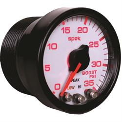 Auto Meter P30312 Spek-Pro Boost Gauge, 2-1/16, 0-35 PSI, Domed Lens