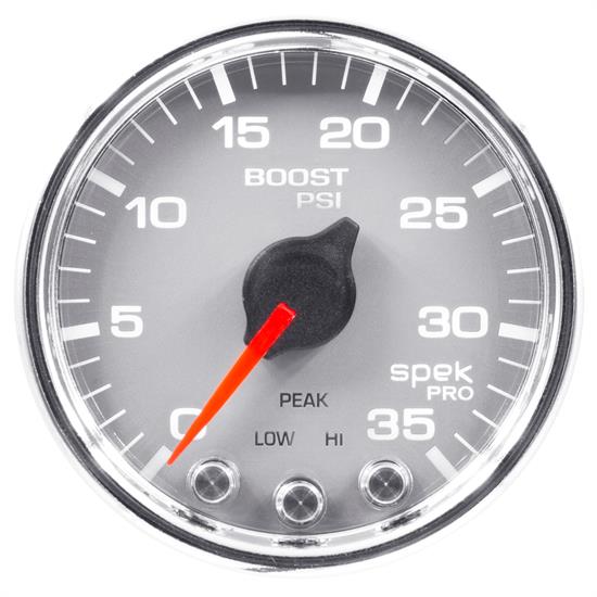 Auto Meter P30321 Spek-Pro Boost Gauge, 2-1/16, 0-35 PSI, Domed Lens