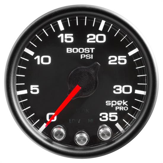 Auto Meter P30332 Spek-Pro Boost Gauge, 2-1/16, 0-35 PSI, Domed Lens