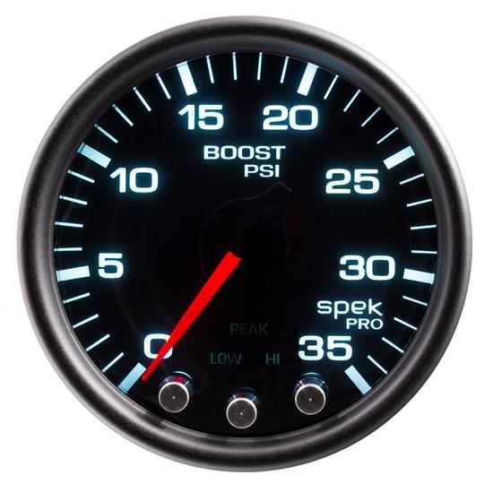 Auto Meter P30352 Spek-Pro Boost Gauge, 2-1/16, 0-35 PSI, Domed Lens