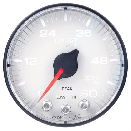 Auto Meter P304128 Spek-Pro Boost Gauge, 2-1/16, 0-60 PSI, Flat Lens