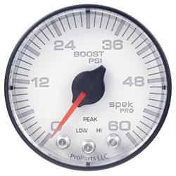 Auto Meter P304128 Spek-Pro Boost Gauge, 2-1/16, 0-60 PSI, Flat Lens