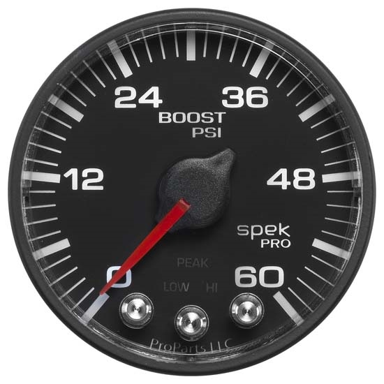 Auto Meter P304328 Spek-Pro Digital Stepper Motor Boost Gauge, 60 PSI