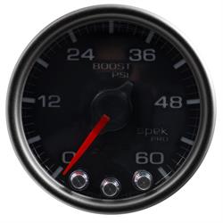 Auto Meter P30432 Spek-Pro Boost Gauge, 2-1/16, 0-60 PSI, Domed Lens