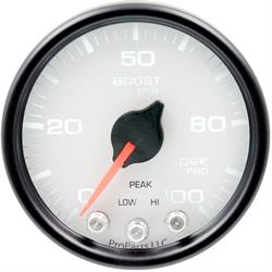 Auto Meter P30512 Spek-Pro Boost Gauge, 2-1/16, 0-100 PSI, Domed Lens