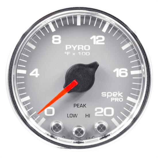 Auto Meter P31021 Spek-Pro Boost/Pyro Gauge, 2-1/16, 0-2000 Deg., Domed