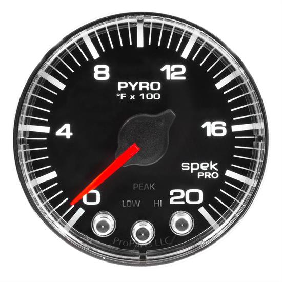 AutoMeter P310318 Spek-Pro Boost/Pyro Gauge,2-1/16,0-2000,Flat