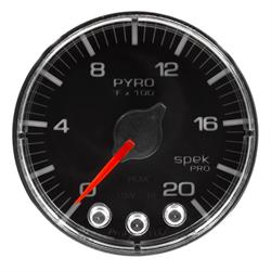 AutoMeter P310318 Spek-Pro Boost/Pyro Gauge,2-1/16,0-2000,Flat