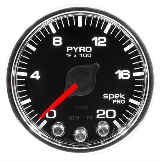 AutoMeter P31031 Spek-Pro Boost/Pyro Gauge,2-1/16,0-2000,Domed