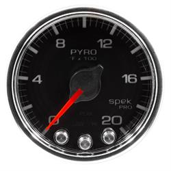 AutoMeter P31031 Spek-Pro Boost/Pyro Gauge,2-1/16,0-2000,Domed