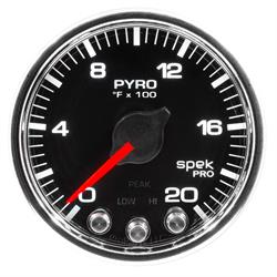 AutoMeter P31031 Spek-Pro Boost/Pyro Gauge,2-1/16,0-2000,Domed