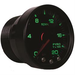 AutoMeter P31052 Spek-Pro Boost/Pyro Gauge,2-1/16,0-2000,Domed