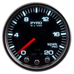 AutoMeter P31052 Spek-Pro Boost/Pyro Gauge,2-1/16,0-2000,Domed