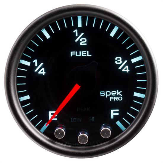 Auto Meter P31252 Spek-Pro Fuel Level Gauge, 2-1/16, 0-300 Ohm, Domed
