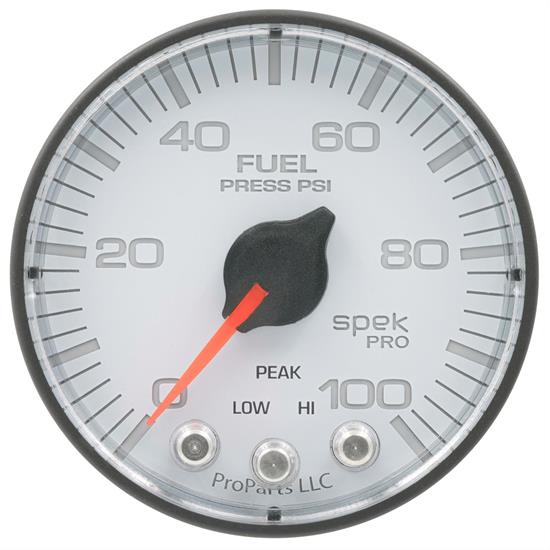 AutoMeter P314128 Spek-Pro Fuel Press. Gauge,2-1/16,0-100,Flat