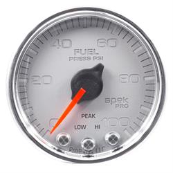 Auto Meter P31421 Spek-Pro Fuel Pressure Gauge, 2-1/16, 0-100 PSI, Domed