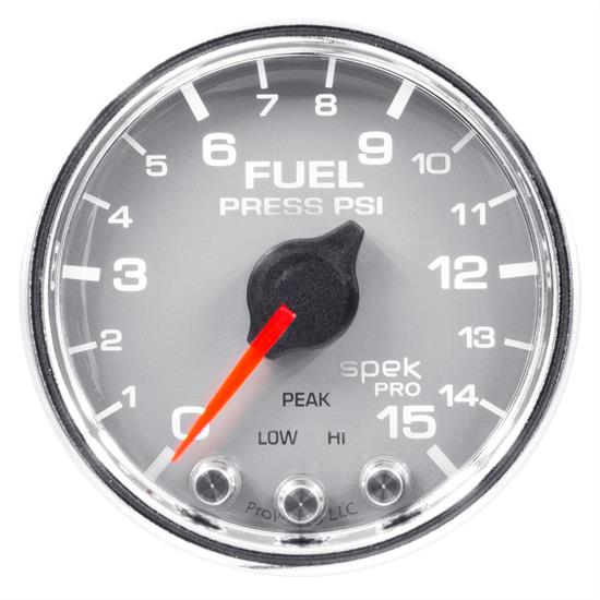 AutoMeter P31521 Spek-Pro Fuel Press. Gauge,2-1/16,0-15 PSI,Domed