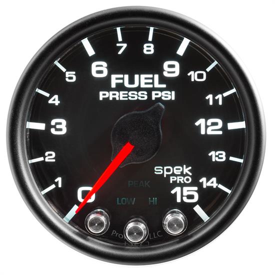 Auto Meter P31532 Spek-Pro Fuel Pressure Gauge, 2-1/16, 0-15 PSI, Domed