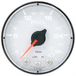 Auto Meter P316128 Spek-Pro Fuel Pressure Gauge, 2-1/16, 0-30 PSI, Flat