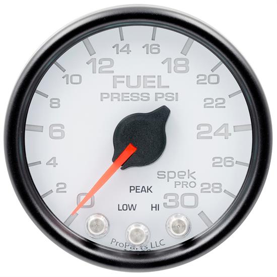 AutoMeter P31612 Spek-Pro Fuel Press. Gauge,2-1/16,0-30 PSI,Domed