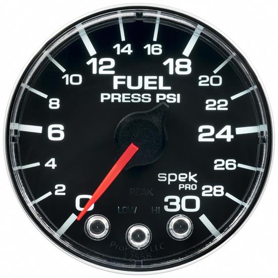 AutoMeter P316318 Spek-Pro Fuel Press. Gauge,2-1/16,0-30 PSI,Flat