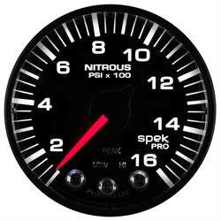 Auto Meter P320328 Spek-Pro Nitrous Gauge, 2-1/16, 0-1600 PSI, Flat