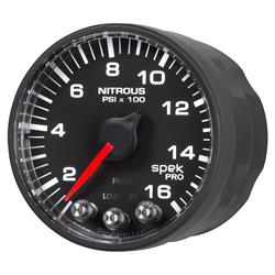 Auto Meter P320328 Spek-Pro Nitrous Gauge, 2-1/16, 0-1600 PSI, Flat