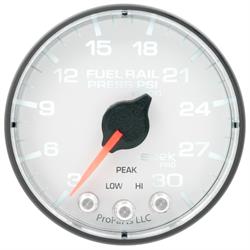 Auto Meter P321128 Spek-Pro Fuel Pressure Gauge, 2-1/16, 3-30K PSI, Flat
