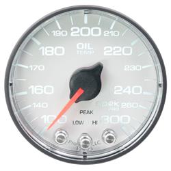 Auto Meter P322128 Spek-Pro Oil Temp Gauge, 2-1/16, 100-300 Deg., Flat