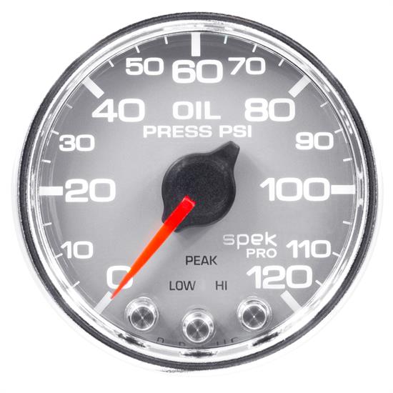 Auto Meter P32521 Spek-Pro Oil Pressure Gauge, 2-1/16, 0-120 PSI, Domed