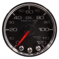 Auto Meter P32531 Spek-Pro Oil Pressure Gauge, 2-1/16, 0-120 PSI, Domed