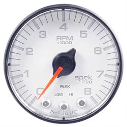 Auto Meter P334128 Spek-Pro Tachometer, 2-1/16, 0-8,000 RPM, Flat Lens