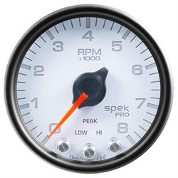 AutoMeter P33412 Spek-Pro Tachometer,2-1/16,0-8,000 RPM,Domed