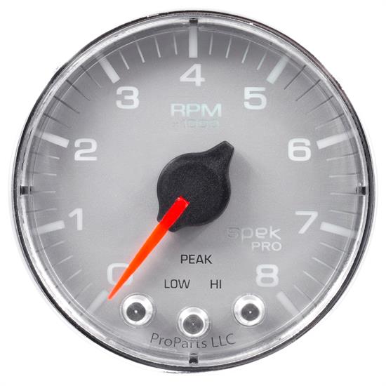 Auto Meter P334218 Spek-Pro Tachometer, 2-1/16, 0-8,000 RPM, Flat Lens